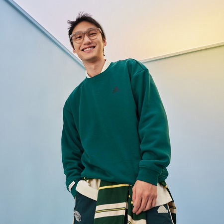 adidas阿迪达斯 情侣款加绒长袖卫衣